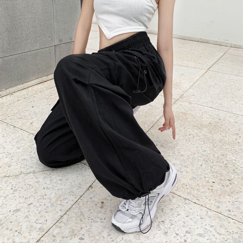 Y2K Baggy Cargo Pants Women Streetwear Harajuku Casual Solid - Etsy