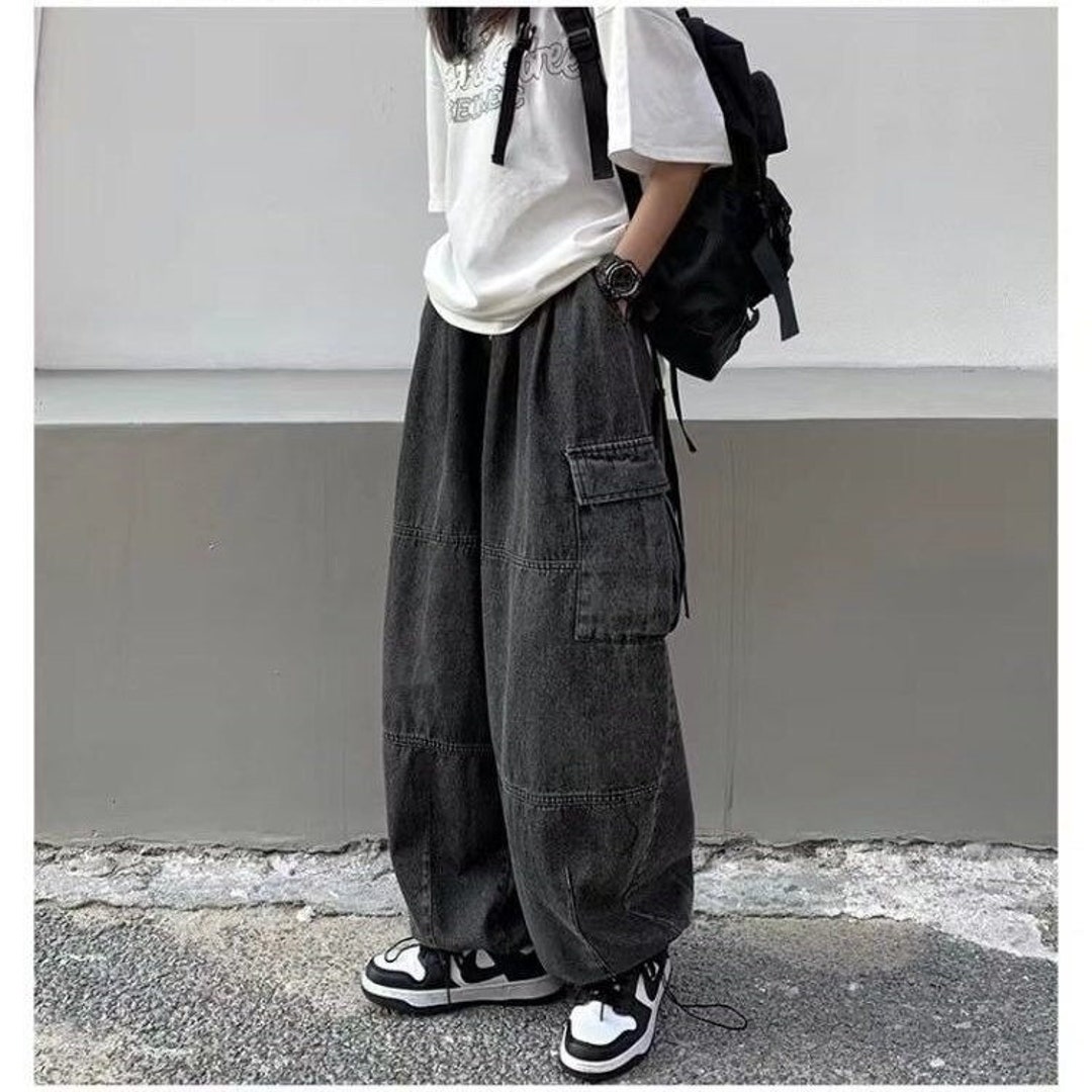 Baggy Jeans Spring Autumn Trousers Y2k for Men Wide Leg Pants - Etsy