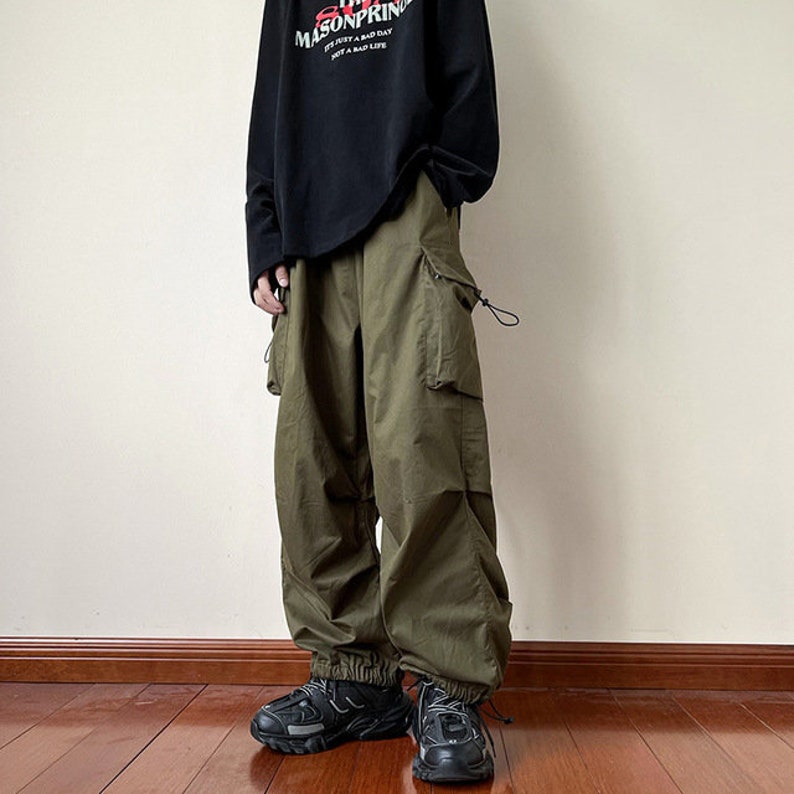 Y2K Baggy Cargo Pants Women Streetwear Harajuku Casual Solid - Etsy