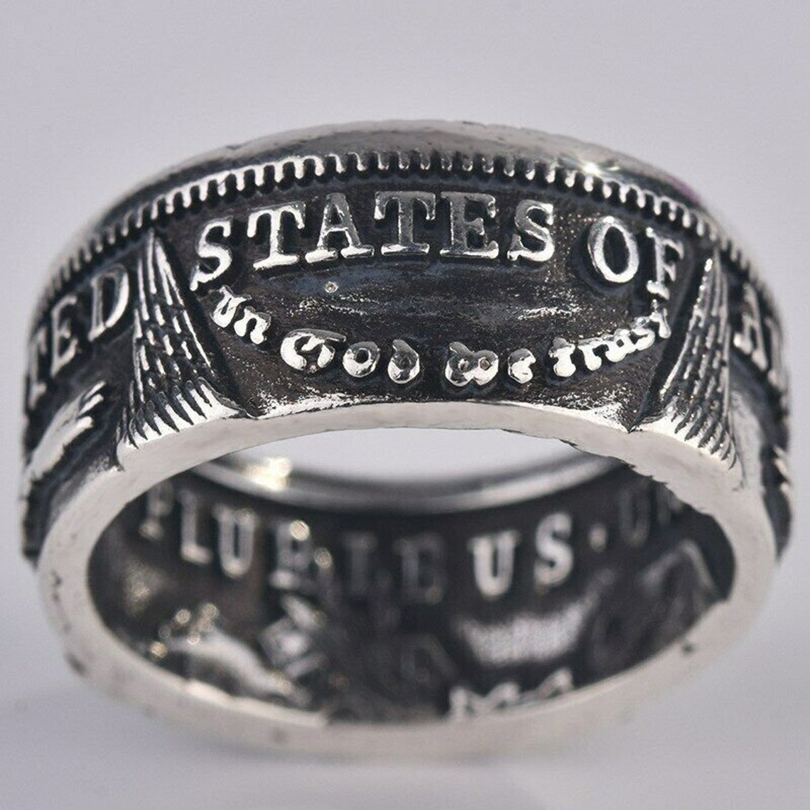 Morgan Silver Dollar Coin Ring 'heads' Silver Plated - Etsy