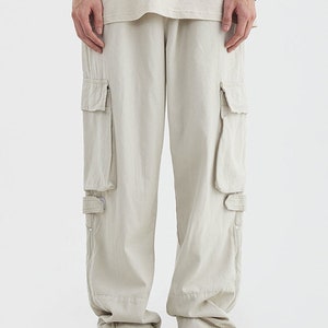 Cargo Pants for Men Hip Hop White Cargo Trousers Male Vintage - Etsy