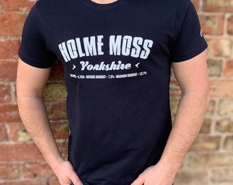 Holme Moss Men's Cotton Cycling T-shirt - Available in 5 Colours - Sizes S - 2XL - Great Gift For Any Road Bike ,Bicycle, Cycling Fan