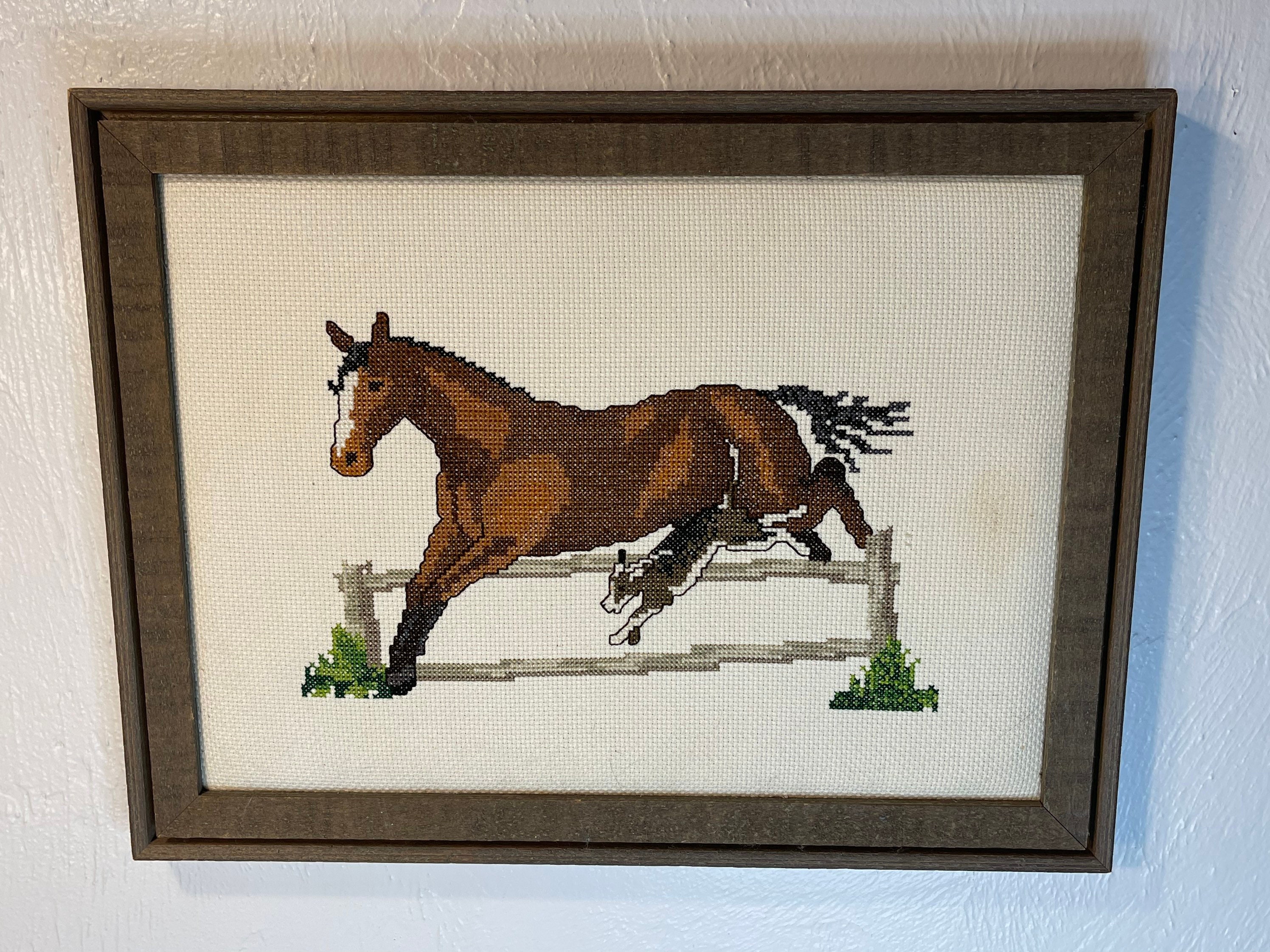 Cross Stitch Horse and Hound Art & Collectibles Fiber Arts