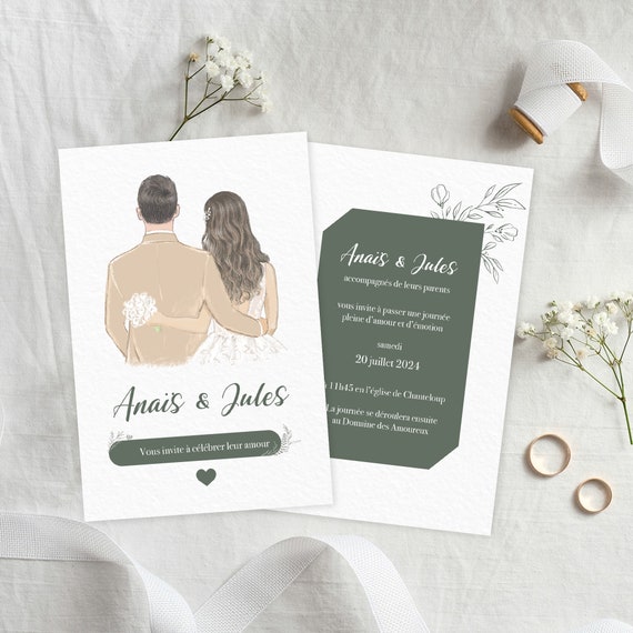 Faire part mariage Invitation de mariage originale et chic