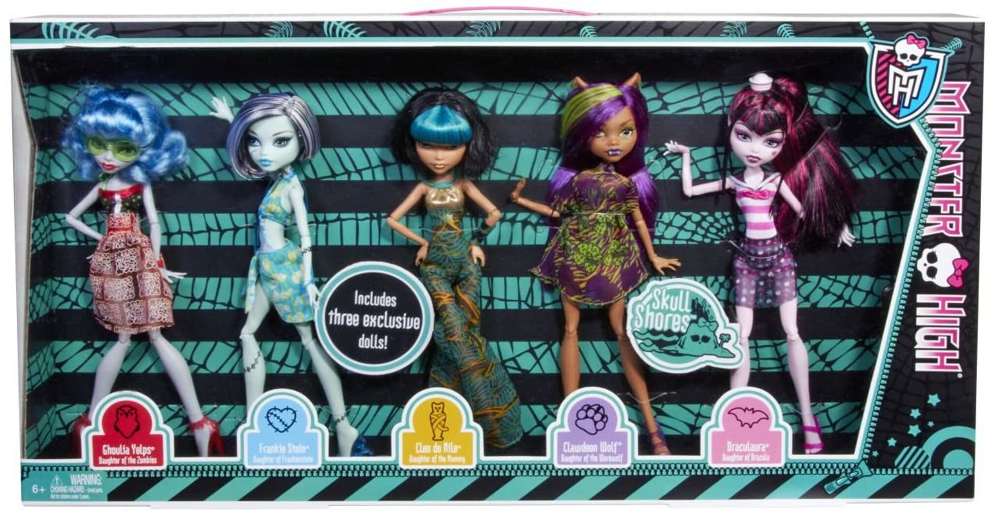 Monster High Skull Shores 5 Pack w/ 3 exclusive Dolls Etsy