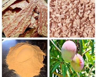 Bio Mangorindenstücke und Pulver. ( Gratis 02 Mangoblätter) | Kostenlose Lieferung