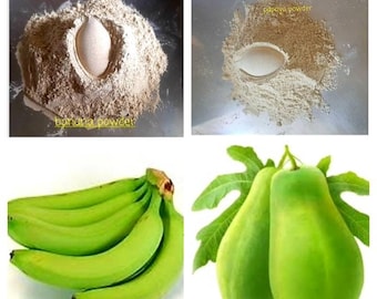 100% biologisch groen banaan- en papajafruitpoeder, tuingegroeid (06 _ 16 oz) Gratis verzending vanaf Ceylon