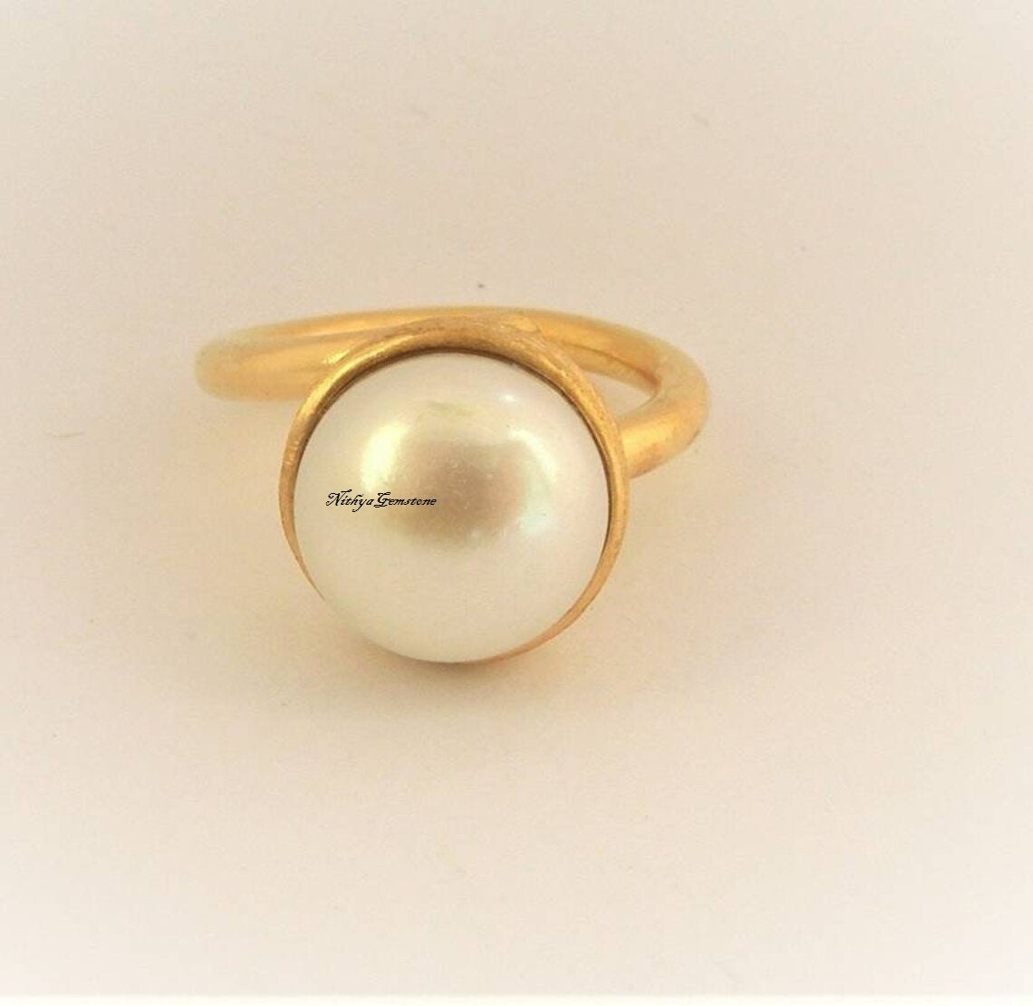 Pearl Ring in Sterling Silver, Freshwater White Pearl Stone, Promise  Engagement Anniversary Statement Handmade Ring, June Birthstone Ring - Etsy