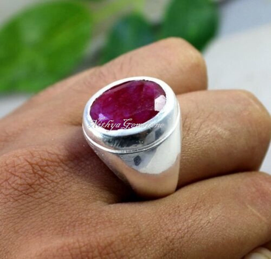 Certified 3-10ct Natural Ruby manik Gemstone Panchdhatu Ring Integrity,  Power, Royalty, Good Fortune and Protection Sun Surya Remedy - Etsy