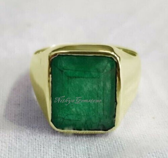 Buy Chopra Gems & Jewellery Brass Emerald Panna Stone Ring (Women and Men)  - Free Size (Newz-Ring41) Online at Best Prices in India - JioMart.