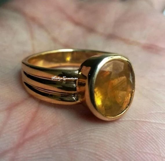 Jazz it up! Introducing Natural Yellow Sapphire (Pukhraj) Stone Ring 925  Silver, exclusively priced at an unbeatable value of PKR7500 Don't… |  Instagram