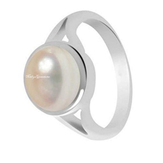 14K White Freshwater Cultured Pearl Ring Ref. 12029994 :: Stuller  6481:6003:P