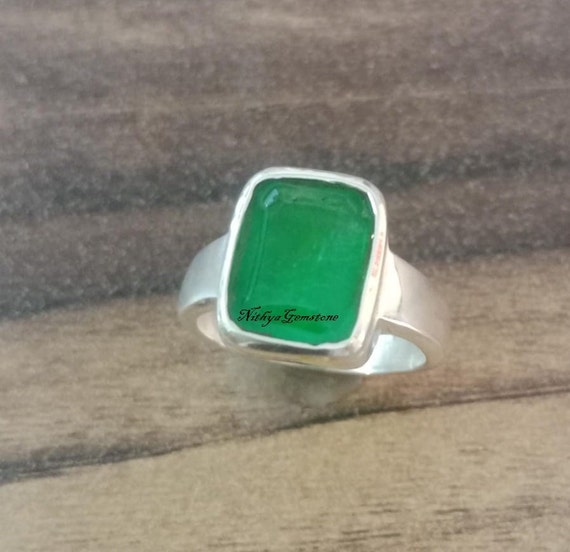 Emerald Sea Glass Statement Ring - Size 6 – Ocean Soul