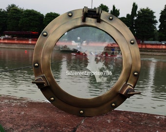 Maritime Antique Porthole Round Window Glass Nautical Boat Ship Porthole Decor ~ Wedding Gift, Anniversary gift