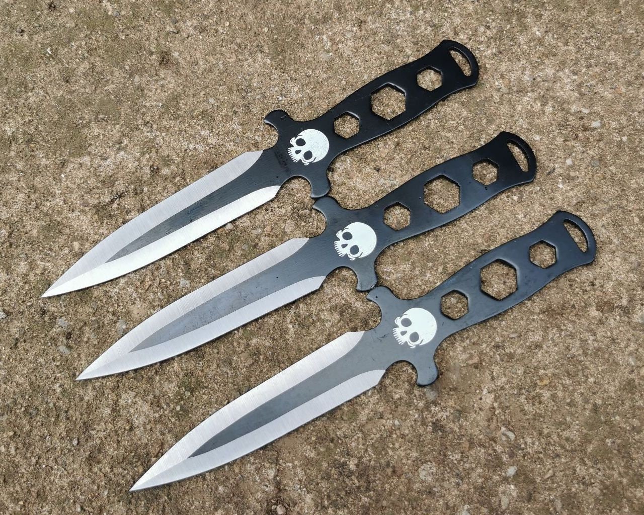 Ninja Set of 3 Pieces Outdoor Throwing Knife Knives. Ninja Etsy