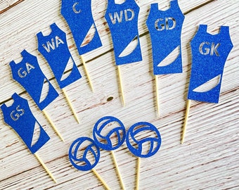 Netball cupcake toppers (10 Pack)