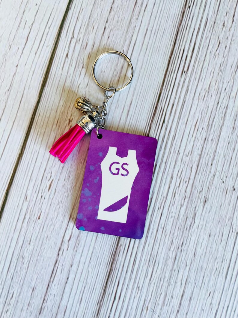 Netball Keyring - Various Colours - Double Sided With Netball Charm ...