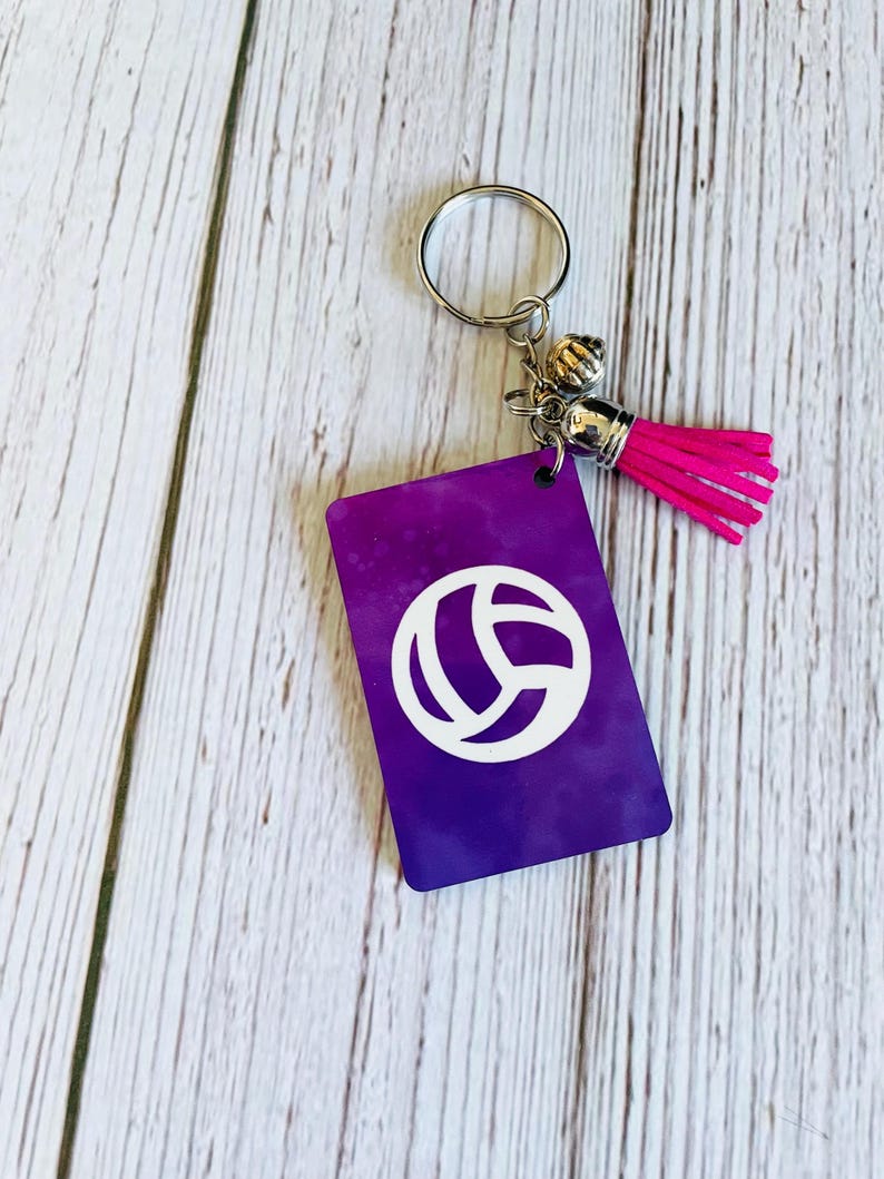 Netball Keyring - Various Colours - Double Sided With Netball Charm ...