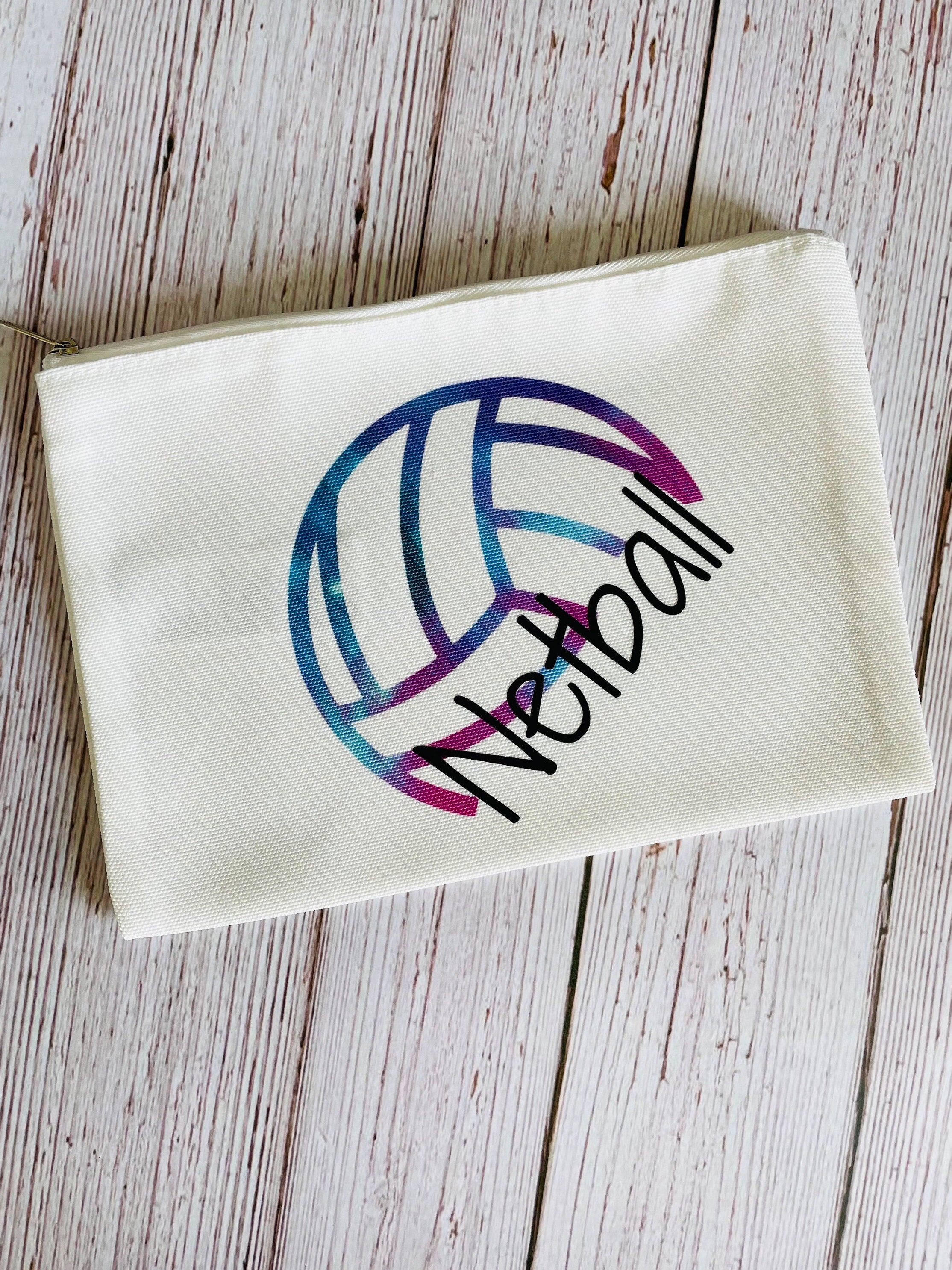 Netball Kosmetiktasche Mit Reißverschluss – „It's A Good Day To Play Netball“, Wasserdichtes Polyester, 23,5 X 17 Cm, Geschenk Für Netball-Spieler