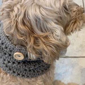 Crochet Dog Snood, buff, handmade, Medium Size, various colours