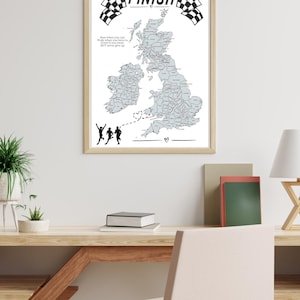 Läufer hängende Farbkarte für alle Herausforderungen - Park Run, Marathon, fangen Sie überall hin, wo Sie hingehen!