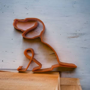 Minimalistic Spaniel Line Art, 3D printed Springer Spaniel, Sprocker, Springador Animal Minimalist Sculptures, memorial gift, 3D Art,