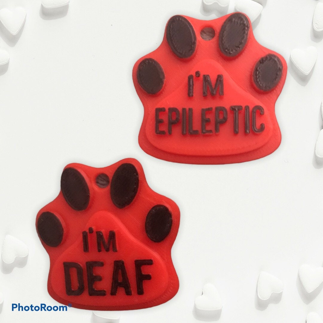 Medical Dog Tags Dog ID Tags Deaf Blind Epileptic Etsy
