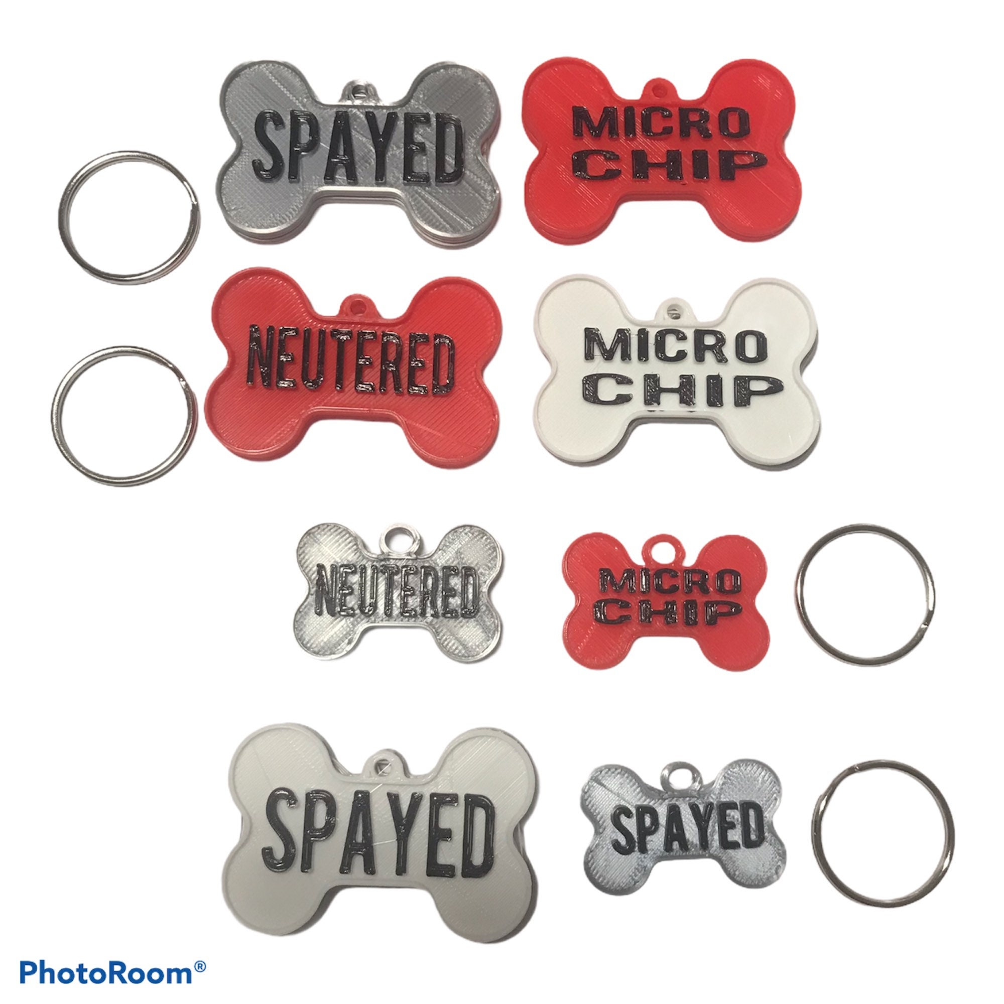 Dog ID Tag Safety Dog Tag Microchipped Spayed Dog Tag Etsy UK