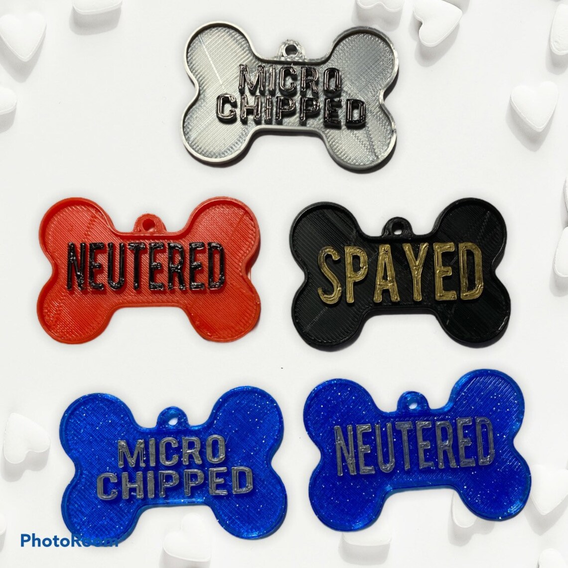 Dog ID Tag Safety Dog Tag Microchipped Spayed Dog Tag Etsy UK