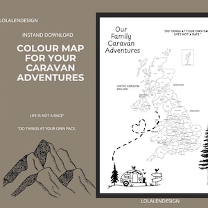 Caravan Colour Map: Printable Travel Tracker (PDF Download)