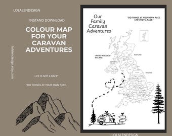 Caravan Colour Map: Printable Travel Tracker (PDF Download)