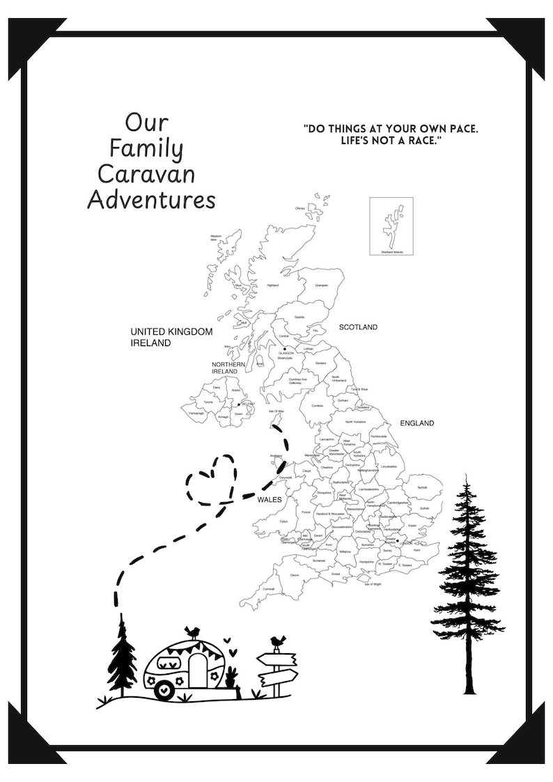 Caravan Colour Map: Printable Travel Tracker (PDF Download) - Etsy UK