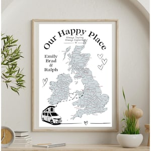 Personalised Campervan Colour Map