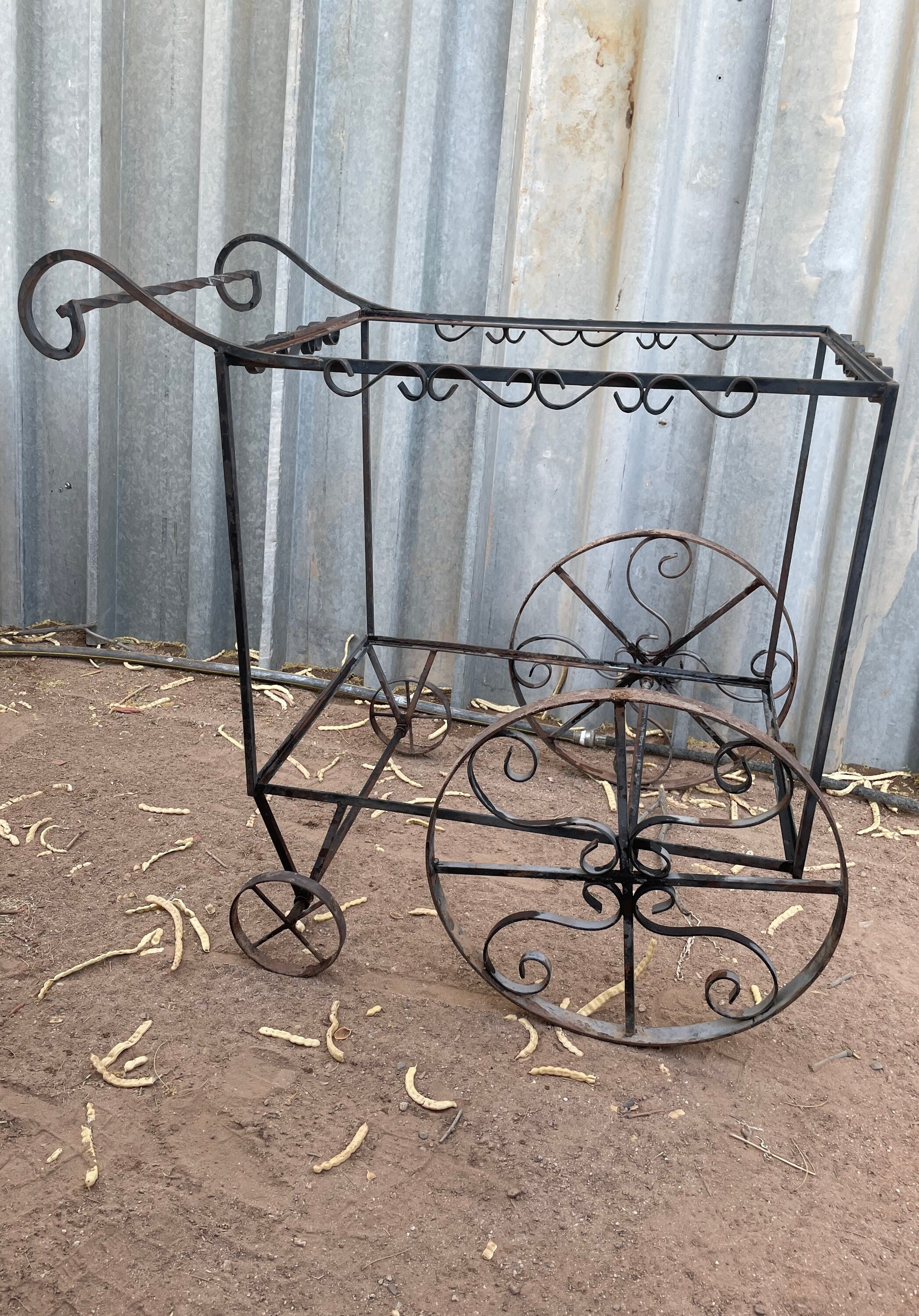 Antiguo jardín de hierro forjado patio carrito de picnic | Etsy