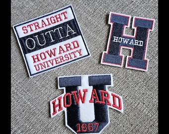 Please Review Description Howard University HBCU Patches