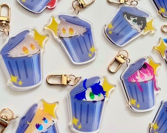 Honkai Star Rail Trash Can Acrylic Clear Charms