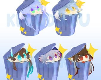 Honkai Star Rail Trash Can Acrylic Clear Charms P3