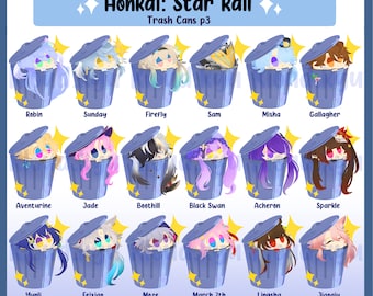 Honkai Star Rail: TrashCan Character Stickers P3