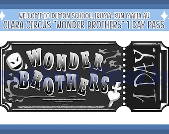 Iruma-kun Mafia AUr: Clara Circus Wonder Brothers Ticket Sticker