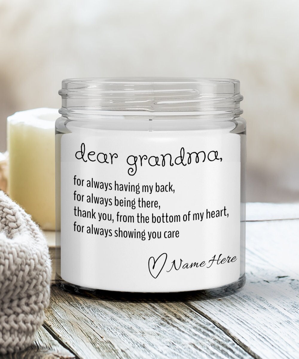 Personalized gift for grandma custom candle personalised Etsy