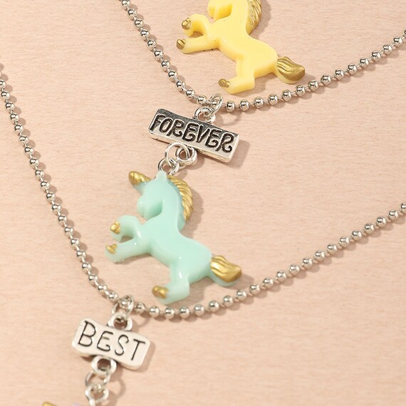 Best friend hotsell unicorn necklaces