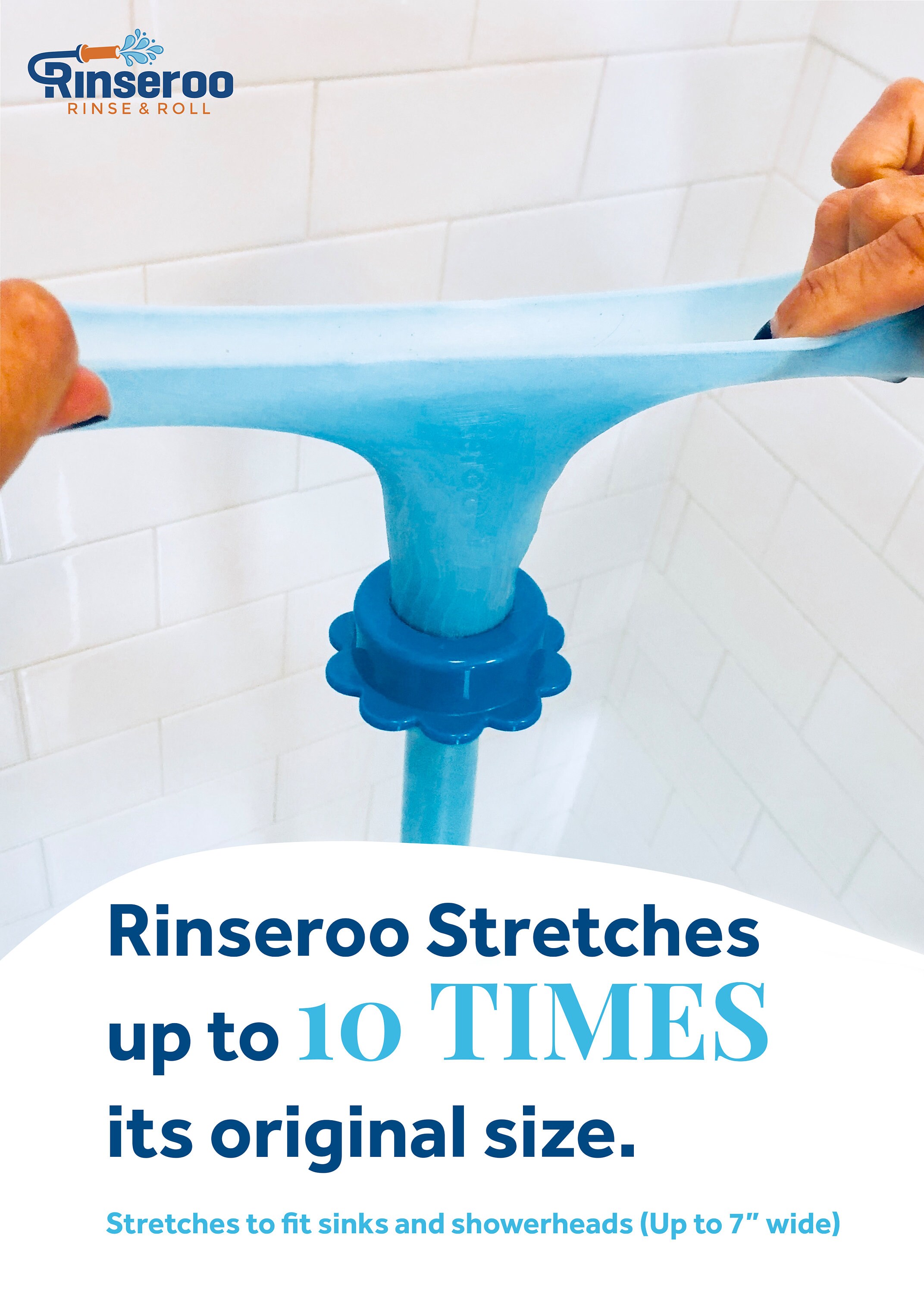 Rinseroo Slip on Dog Wash Hose Attachment. Pet Bather for