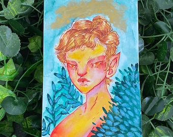 Garden Fairy- Original Painting | Watercolor | Fantasy | Illustration | Fae