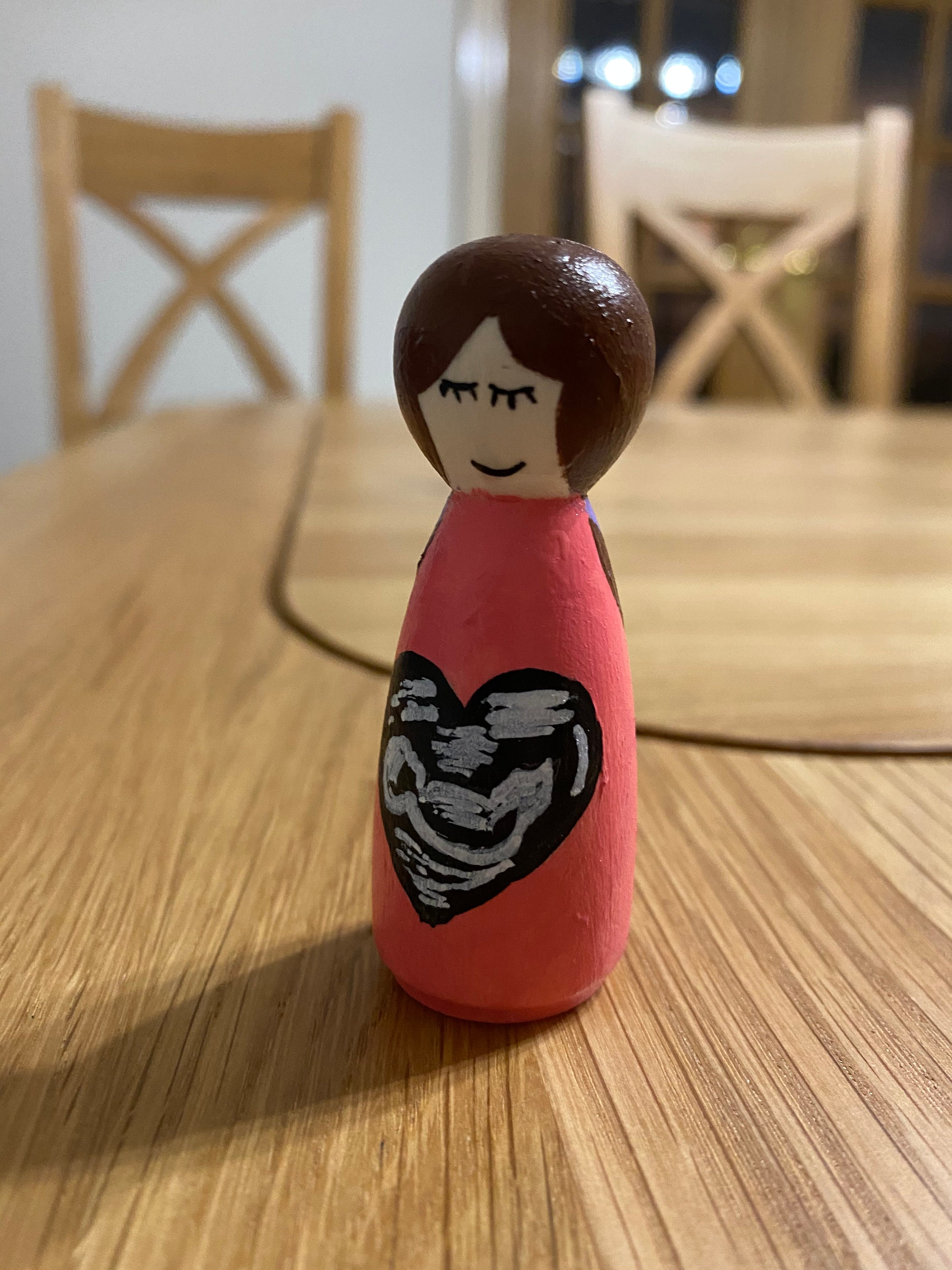 Pregnant peg doll Etsy