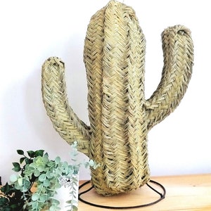 Cactus en osier, Cactus décoratif, Cactus paille 60 cm image 8