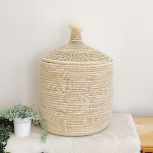 Storage basket, Artisanal Berber basket, Laundry basket, Decorative basket
