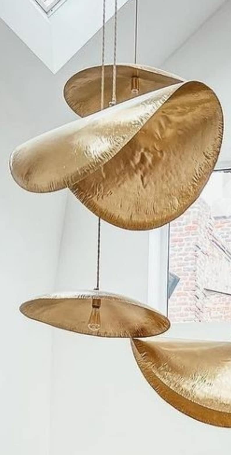 Golden brass pendant light image 9