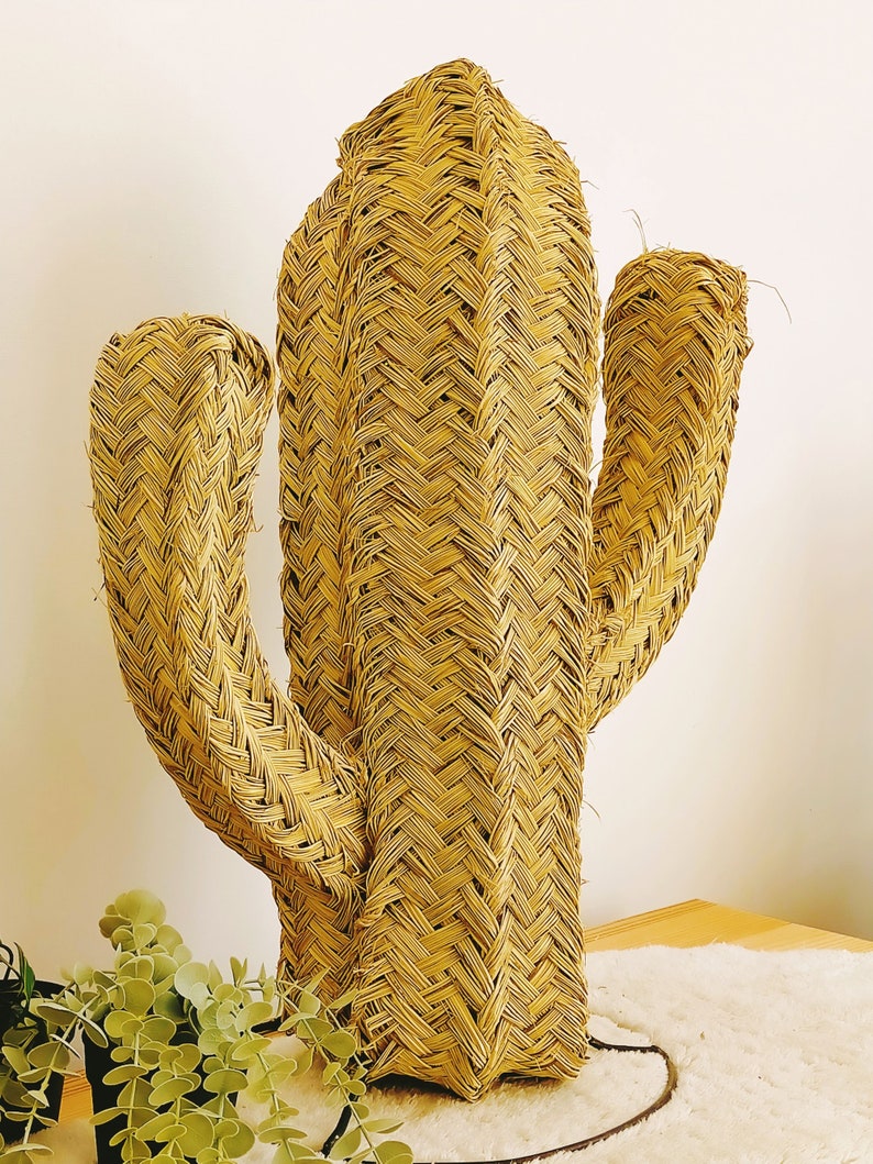 Cactus en osier, Cactus décoratif, Cactus paille 60 cm image 6