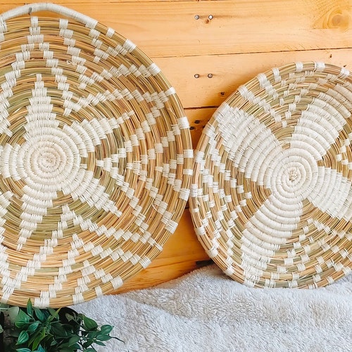 Decoratieve wandmand, Decoratieve wandmand, Handgemaakte etnische mand