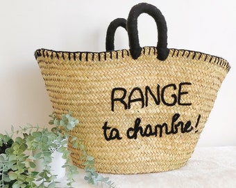 Grand panier de rangement en osier, Panier en osier chambre d'enfant